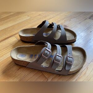 Birkenstock Florida Soft Footbed Birkibuc Mocha